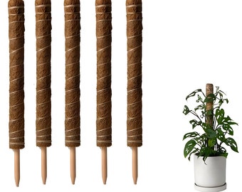 Moss Pole | Coco Coir Pole for Plant Support | Monstera Poles | Support for Climbing Plants | Plant Stakes