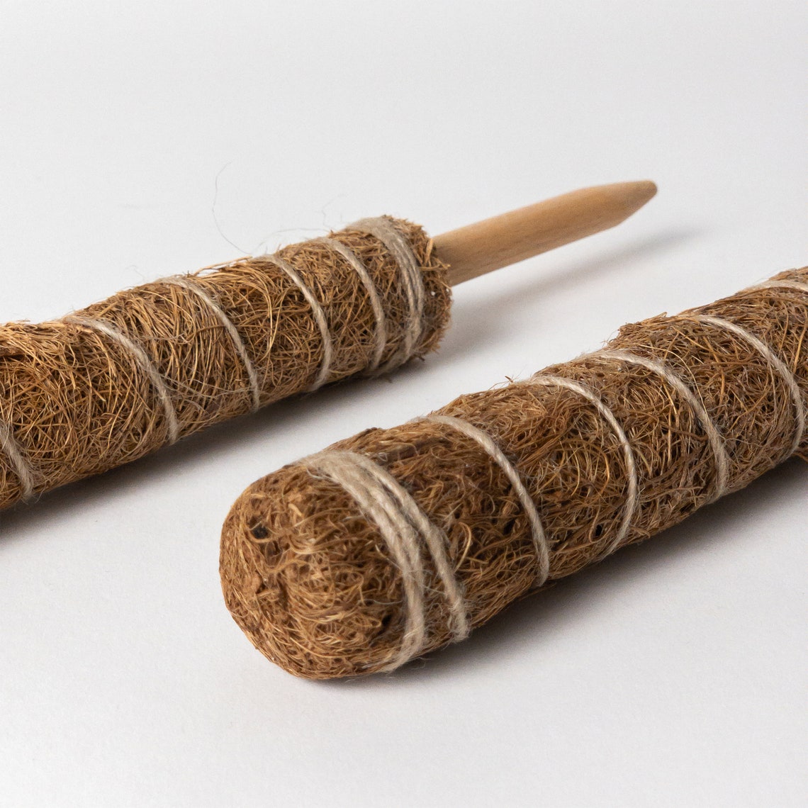 Coco Coir Pole Two Pack Small Plant Support Thin Coconut Etsy Canada