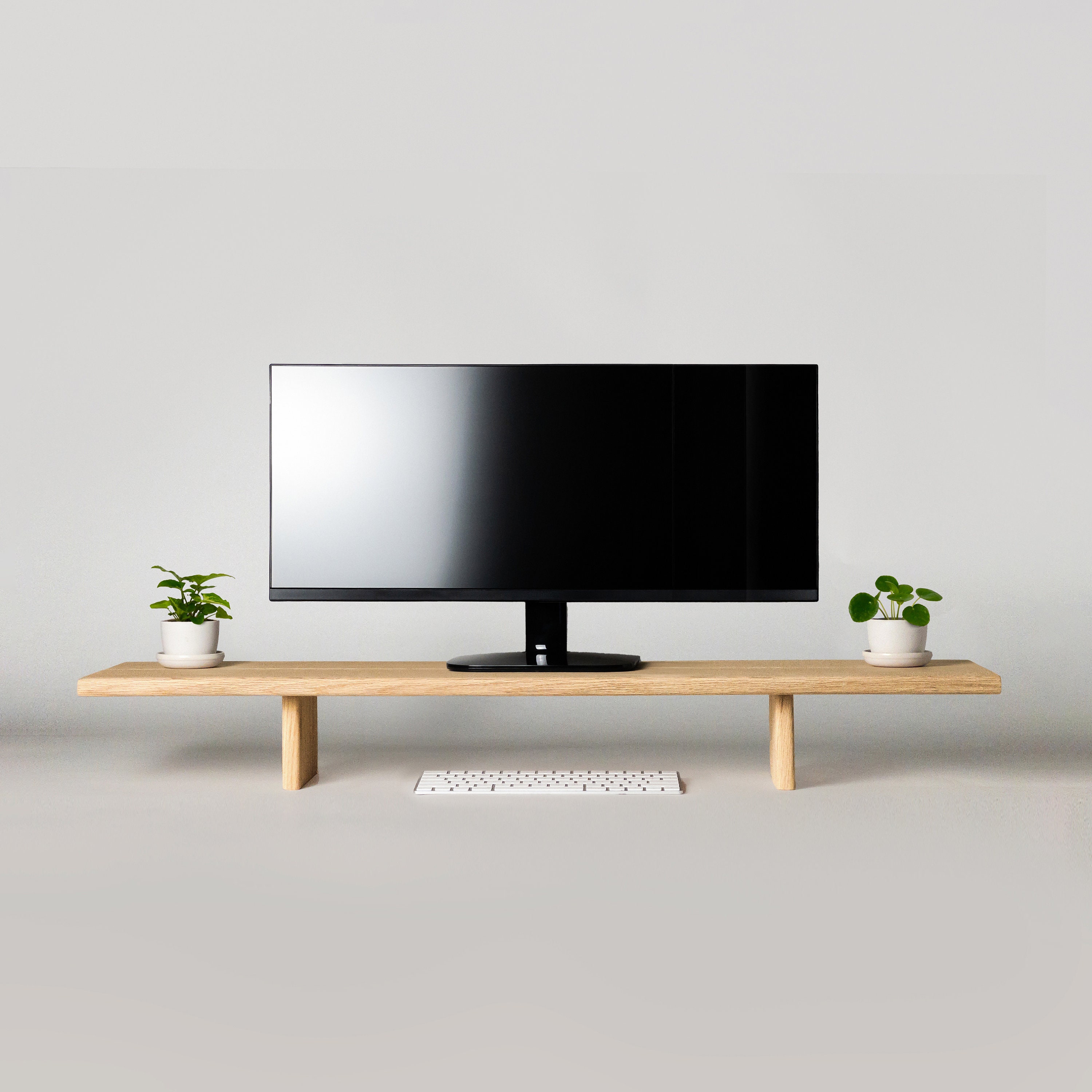 Wooden Monitor Stand • Laptop, Monitor Stand • Monitor Riser • Handcrafted Wooden Desk Shelf Monitor Stand • Dual Monitor Speaker Stand