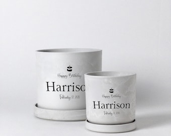 Custom Plant Pot | Personalized Planter - Write Anything | Planter Pot with Drainage Hole & Plug | Eco-friendly Planter | Indoor Planter Pot