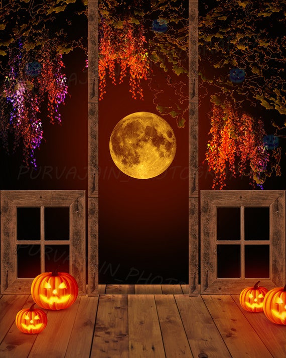Halloween Digital Backdrop Digital Background Digital | Etsy