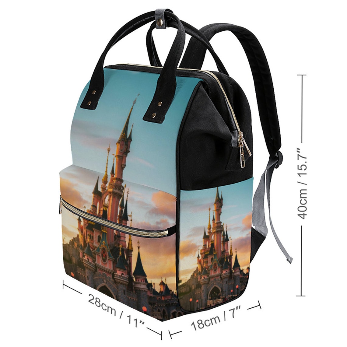 Park Bag Sleeping Beauty Castle Disneyland Paris Disney World Etsy