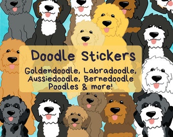 Doodle Sticker | Goldendoodle Stickers Planner Journal Stationery Craft Aussiedoodle Bernedoodle Labradoodle Sheepadoodle Whoodle Stickers