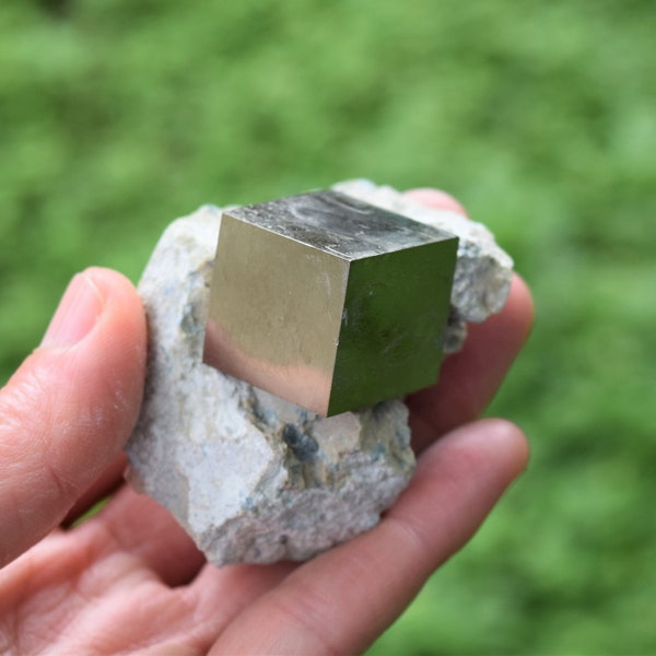 Navajun pyrite cubes in matrix from Spain