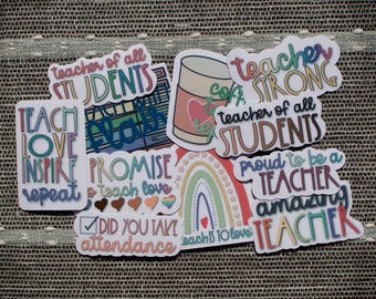 Teacher Magnets  • Water Resistant Magnets • Magnet Pack • Vinyl Magnet • Teacher Appreciation Week Gift • Magnets