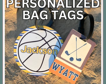 Custom Bag Tags • Sports Bag Tags • Custom Keychains • Backpack Keychains • Luggage Tags