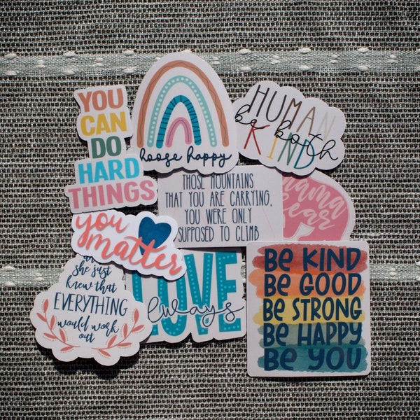 Motivational Quote Stickers  • Water Resistant Stickers • Sticker Pack • Vinyl Sticker