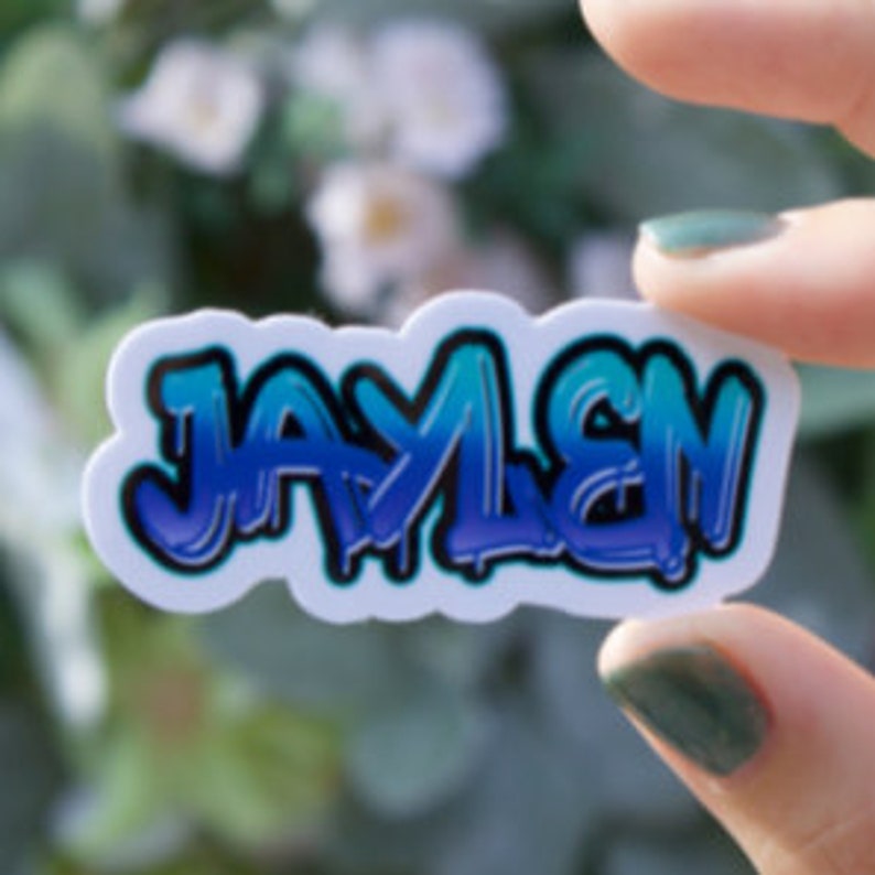 Graffiti Name Stickers Teacher Appreciation Week Custom Name Stickers Water Resistant Personalized Magnets Locker Decorations image 2