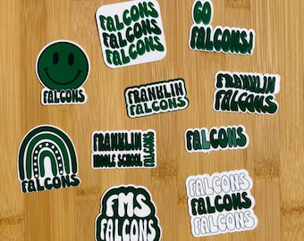 NEW Custom School Stickers  • College Stickers • Water Resistant Stickers • Sticker Pack • Vinyl Sticker • Gifts for Grads • Magnets