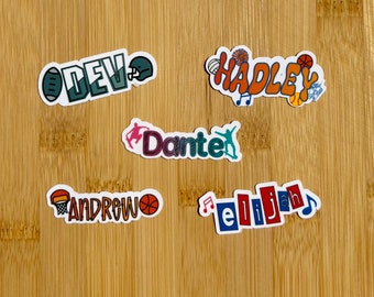 NEW Custom Name Stickers • Water Resistant • Personalized • Colorful • Name Labels