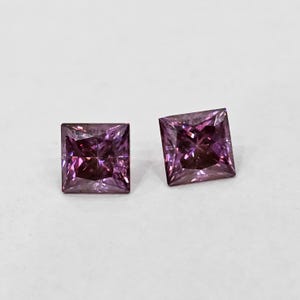 7mm Princess Cut Pink Moissanite: VVSD Loose Gemstone for Ring or Pendant