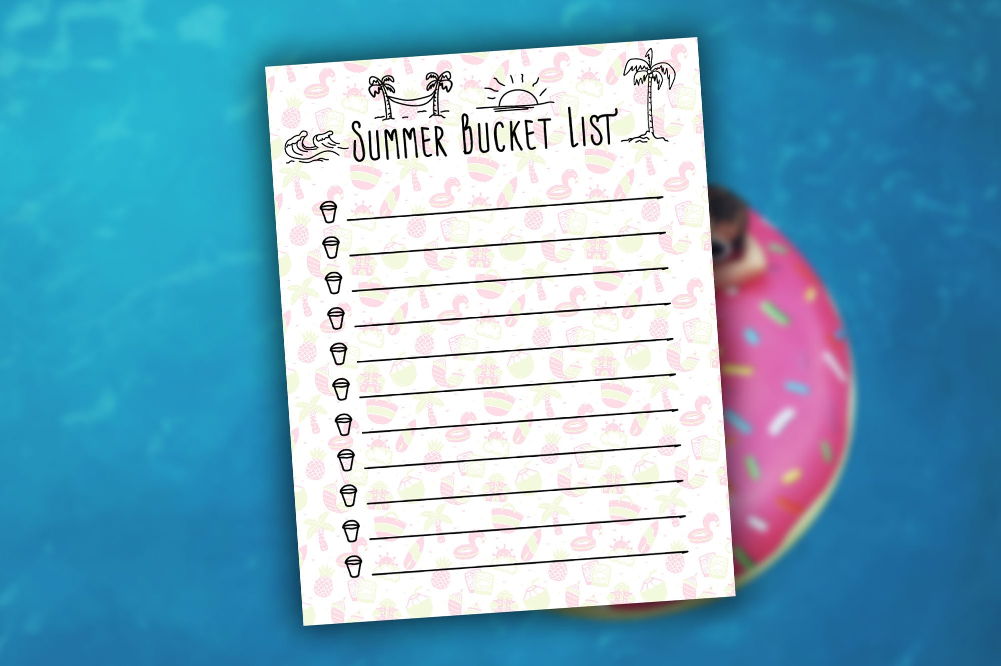 Summer Checklist Printable Printables Printable Planner