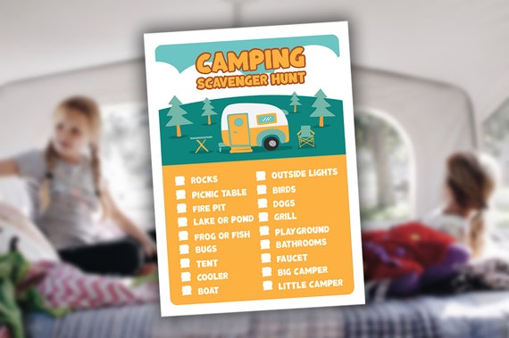 Kids Camping Scavenger Hunt Nature Scavenger Hunt Printable