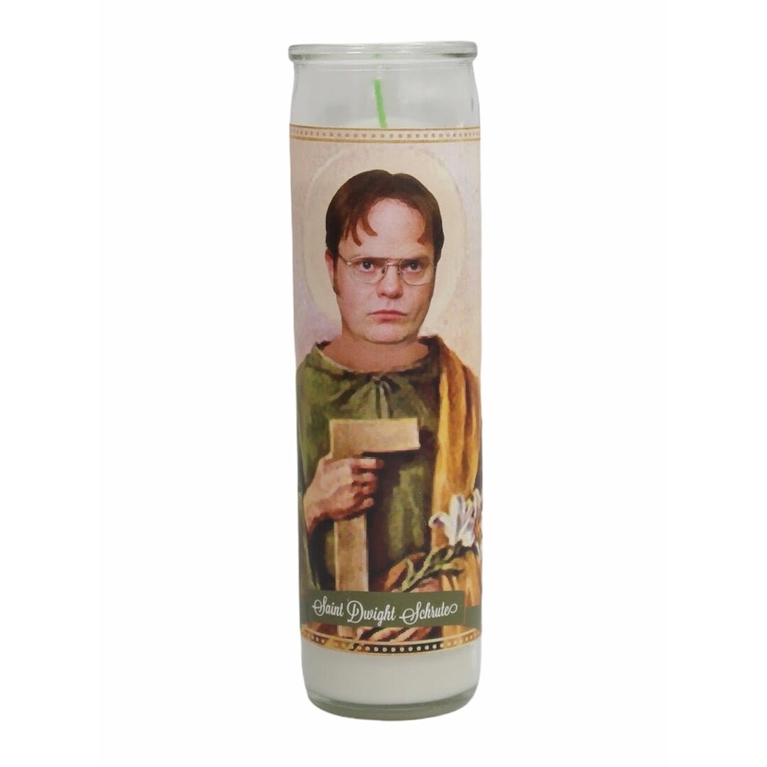 Dwight Schrute Devotional Prayer Saint Candle - Etsy