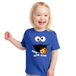 Birthday Theme Cookie Monster shirt with optional name & age, Halloween shirt costume, Team shirts image 2