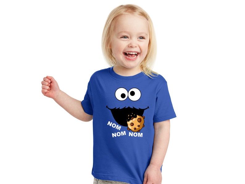 Birthday Theme Cookie Monster shirt with optional name & age, Halloween shirt costume, Team shirts image 2