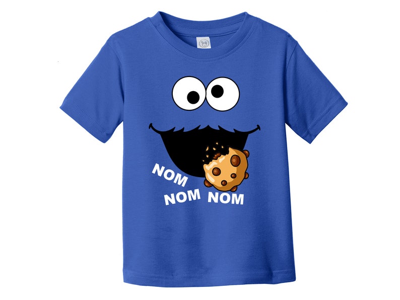 Birthday Theme Cookie Monster shirt with optional name & age, Halloween shirt costume, Team shirts image 3
