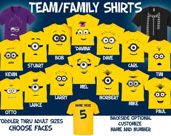 Discount 16-Pack Team Shirts, Family Vacation Shirts, Halloween Costume, Softball Team Shirts, Soccer Team, Customize with Name and number