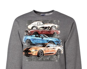 Ford Shelby Generations of GT, 1965 Shelby Cobra, Car Lovers Gifts, Cars and Trucks Unisex Crewneck Sweatshirt