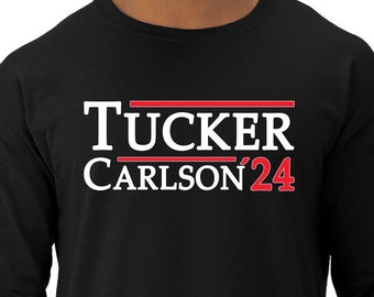 President Carlson Tucker Carlson /'24 Fox News 2024 Election Sweatshirt Political Unisex Crewneck Graphic Sweatshirt