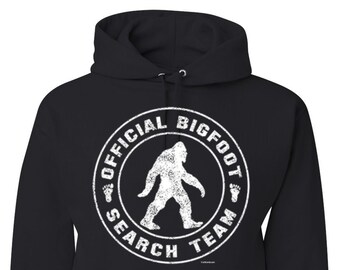 Official Bigfoot Search Team Funny Sasquatch  Pop Culture Unisex Graphic Hoodie Sweatshirt
