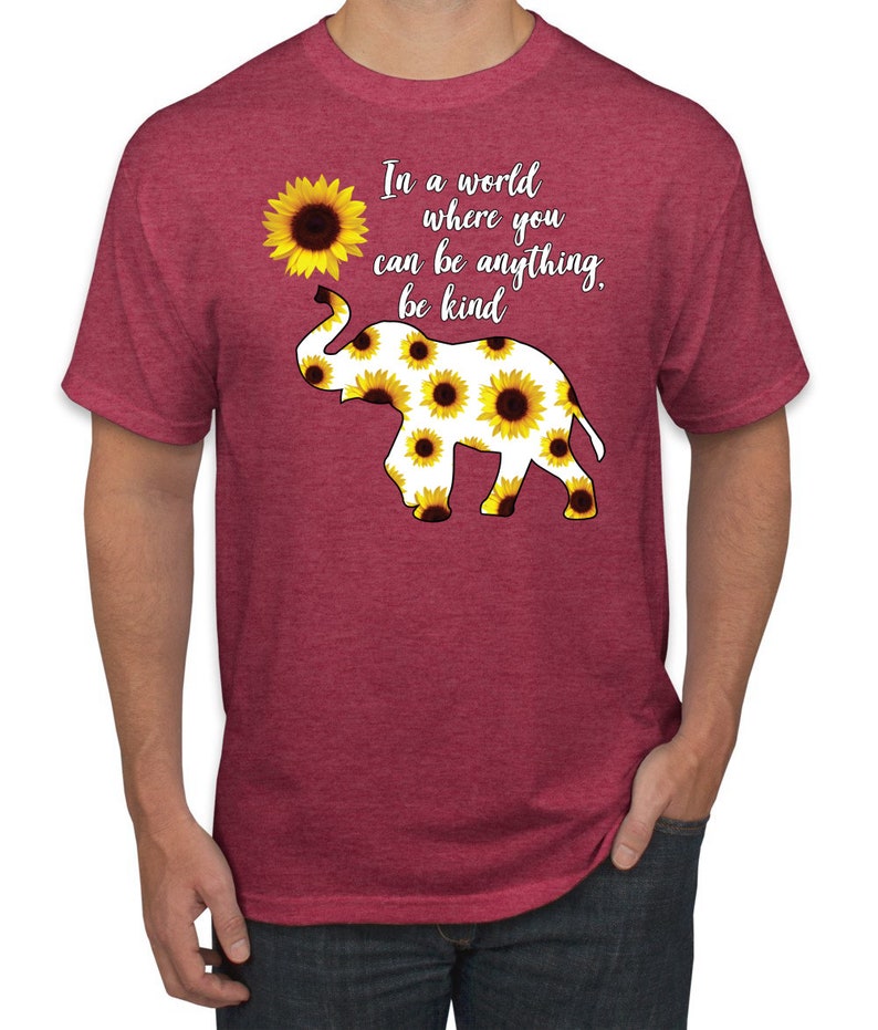 In A World Where You Can Be Anything Be Kind Men/'s Graphic T-Shirt