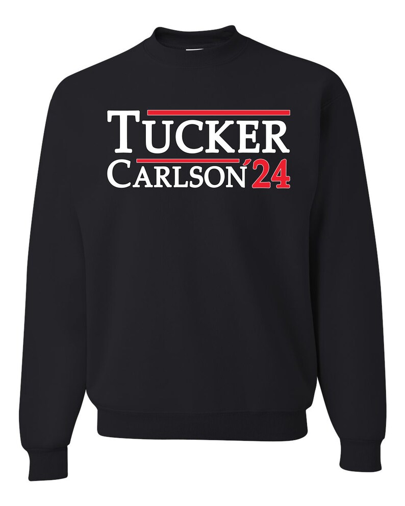President Carlson Tucker Carlson /'24 Fox News 2024 Election Sweatshirt Political Unisex Crewneck Graphic Sweatshirt
