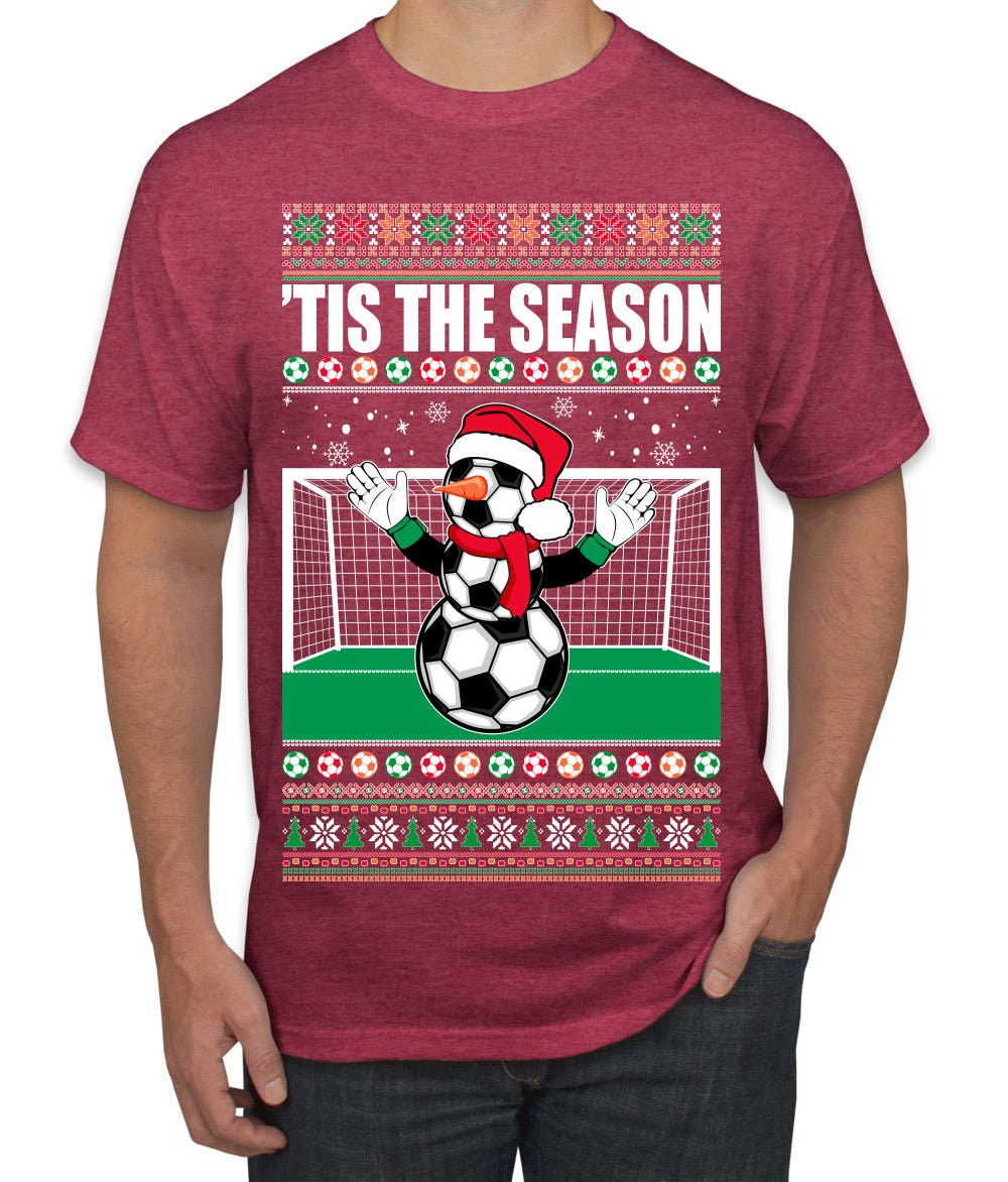 Discover Santa Tis' The Season To Play Soccer Ball Goalie Fun Sports T-Shirt
