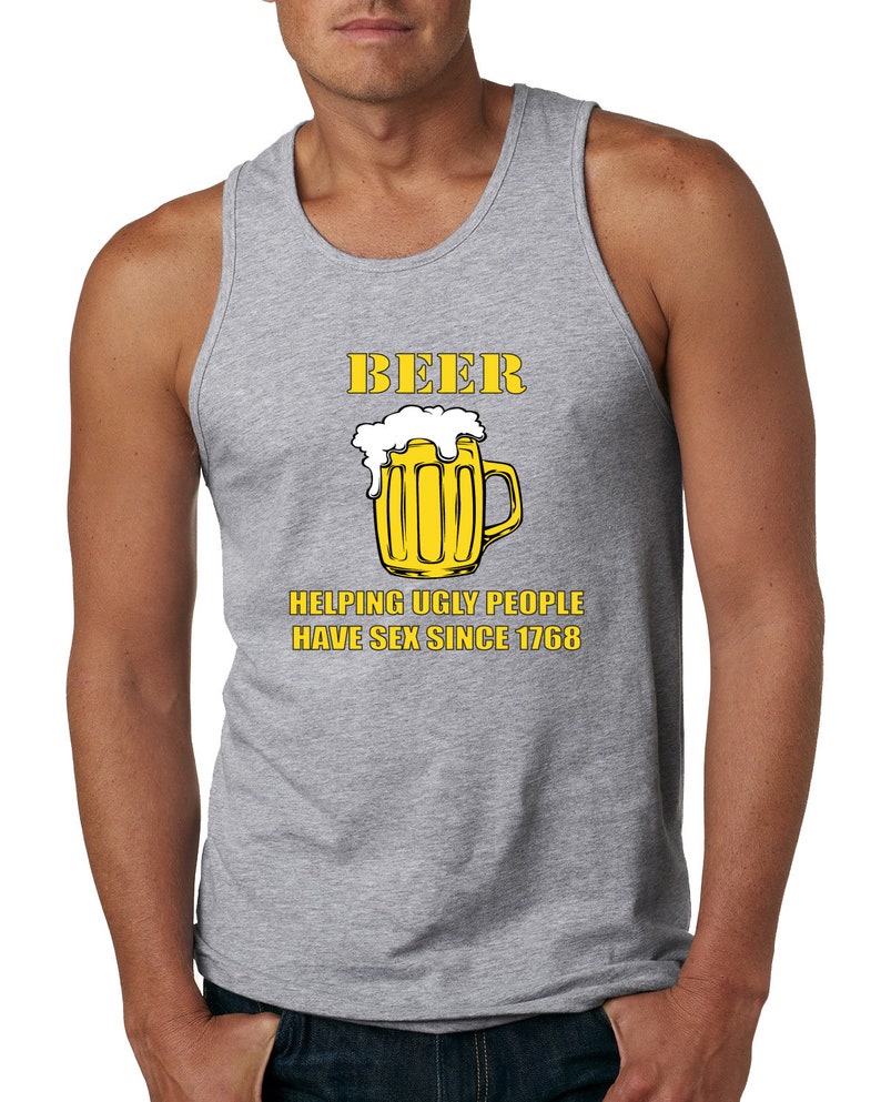 Beer Helping Ugly People Since 1768 Funny Irish Mens Graphic Tank Top