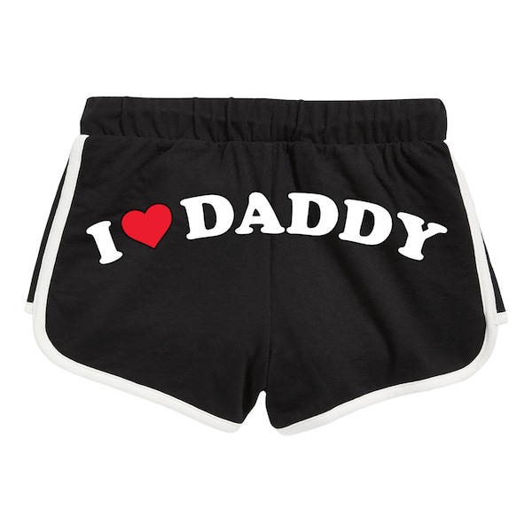 I Heart Daddy Women's  Humor Women's Cotton Athletic Booty Shorts