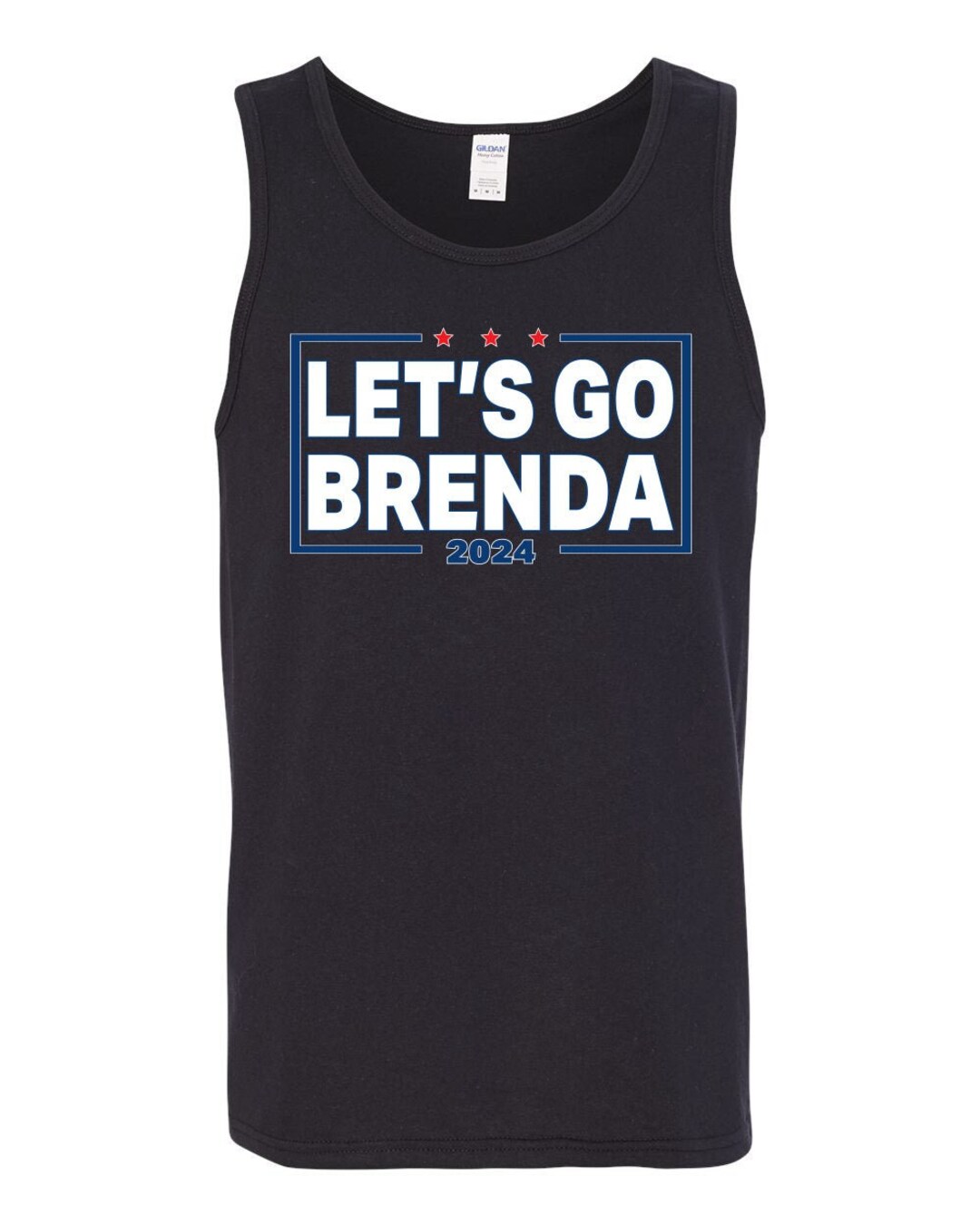 Fjb Tank Let's Go Brenda Stripe Logo MAGA Brandon FJB Anti Kamala Republican ...