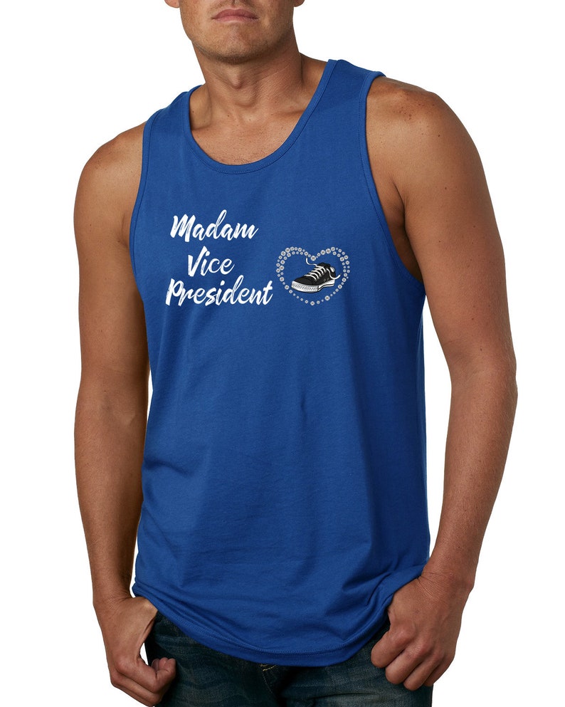 Kamala Harris Madam Vice President Political Mens Graphic Tank Top