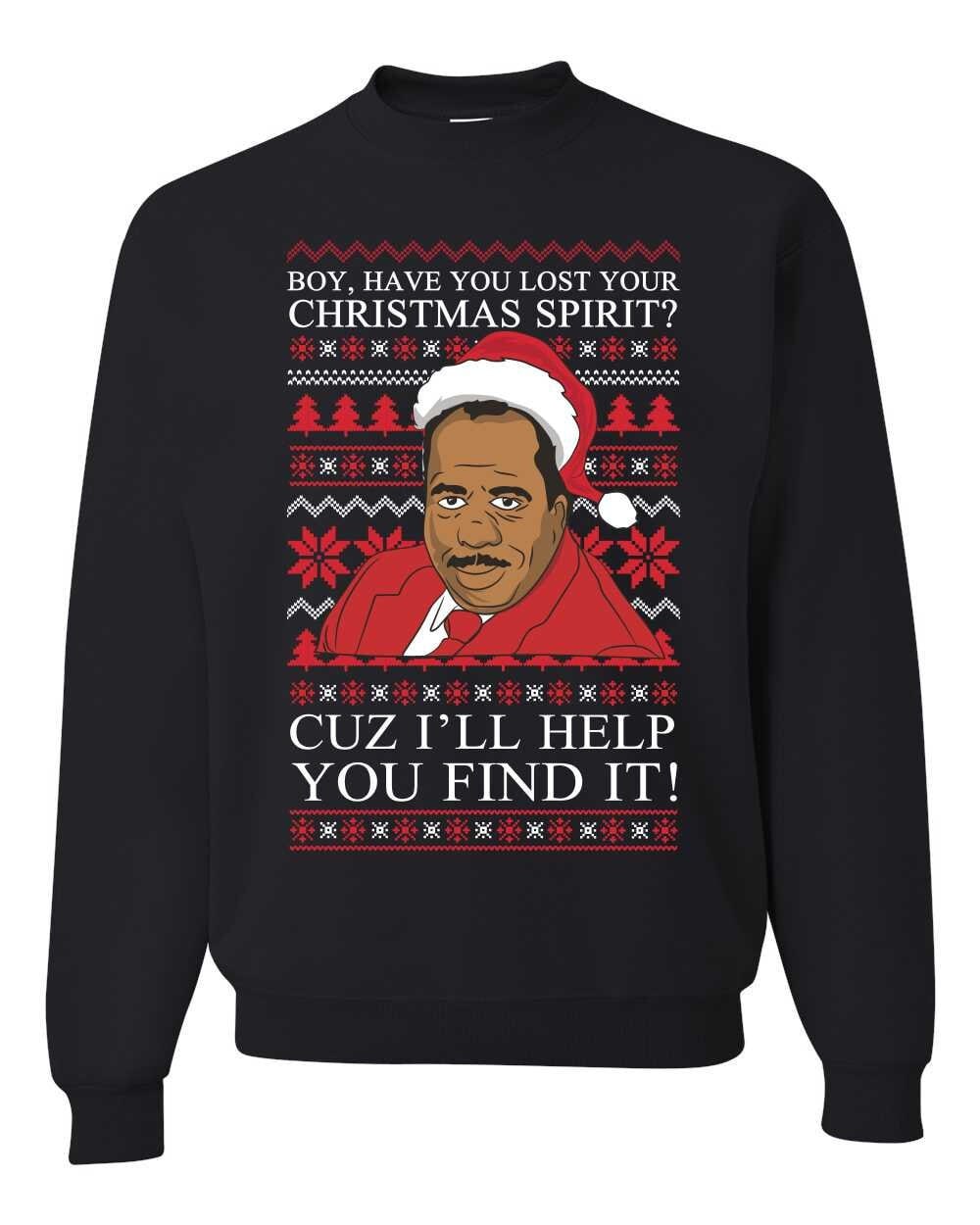 Discover Christmas Spirit I'll Help You Find It Stanley Hudson Ugly Christmas Sweater