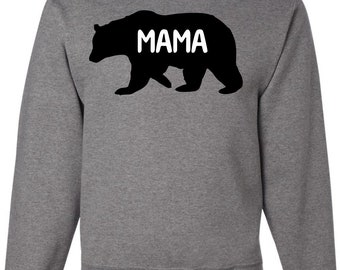 Mama Bear Black, Mom's Celebration, Mothers Day 2024, Mother's Day Unisex Crewneck Sweatshirt