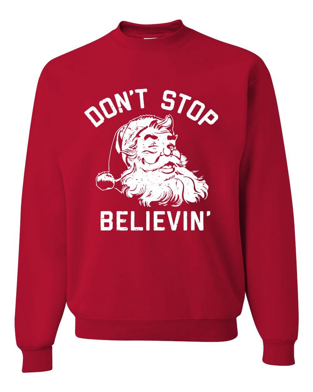 Discover Santa Claus Don't Stop Believin' Ugly Christmas Sweater