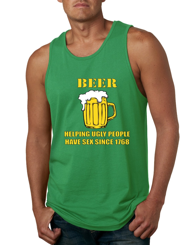 Beer Helping Ugly People Since 1768 Funny Irish Mens Graphic Tank Top