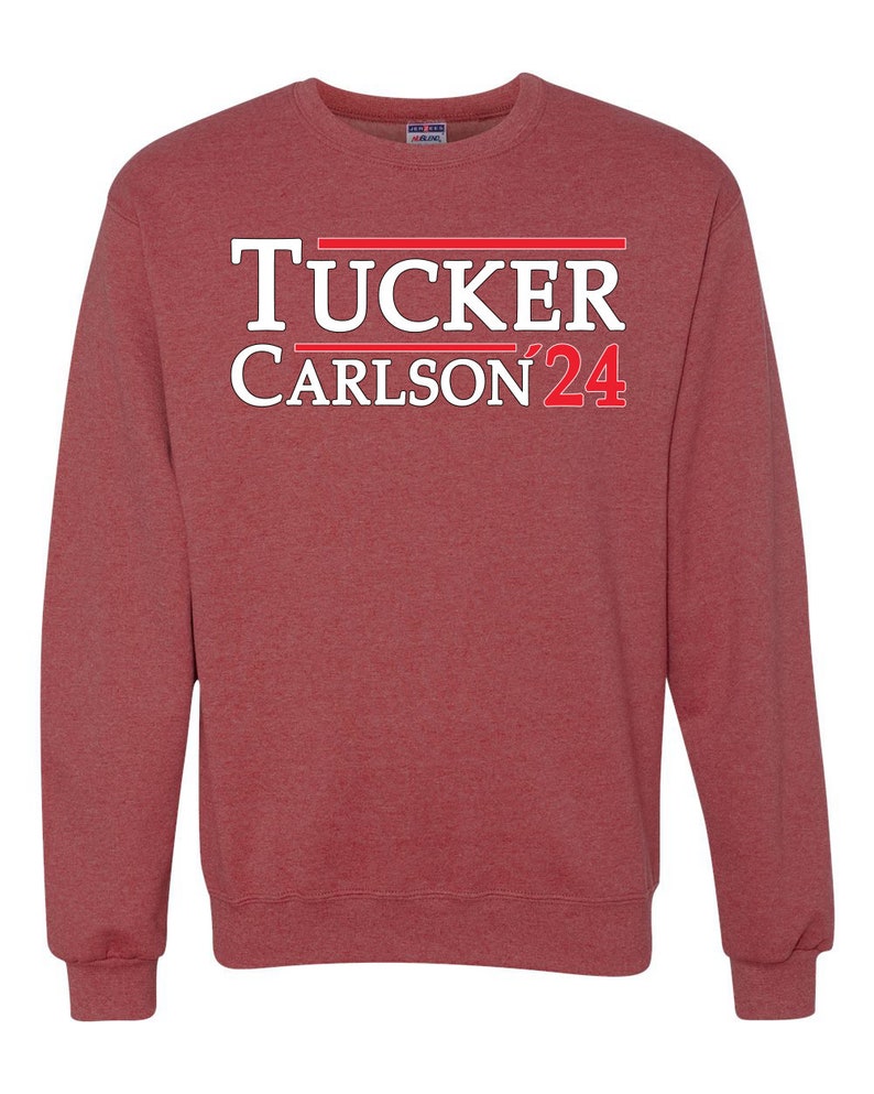 President Carlson Tucker Carlson /'24 Fox News 2024 Election Sweatshirt Political Unisex Crewneck Graphic Sweatshirt