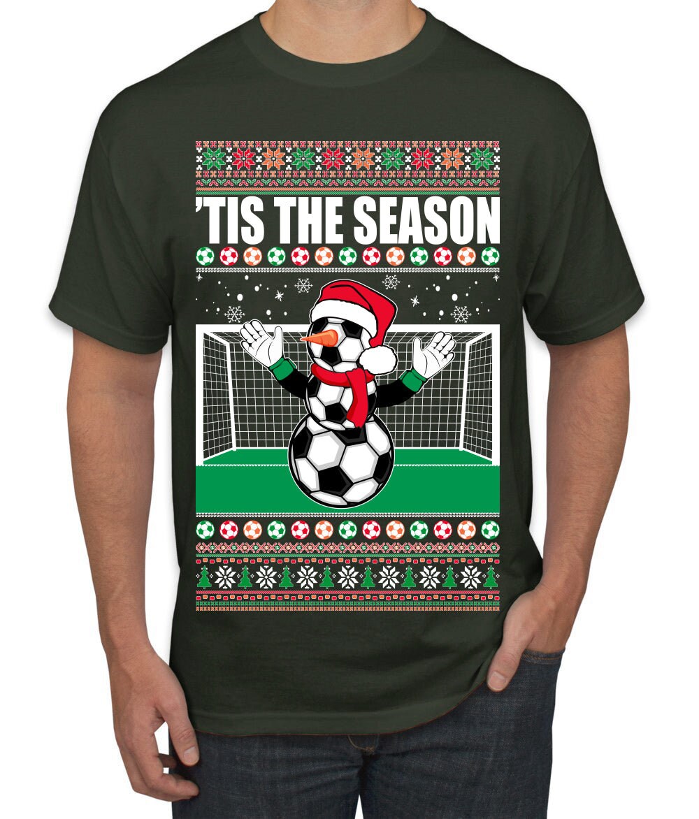 Discover Santa Tis' The Season To Play Soccer Ball Goalie Fun Sports T-Shirt