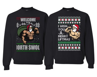 workout christmas sweaters