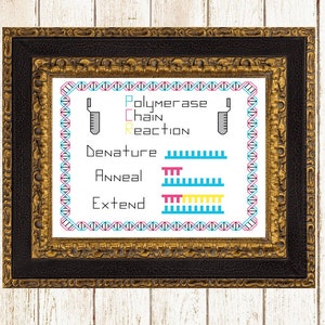 The Steps of PCR - Cross Stitch Pattern - Instant Download PDF
