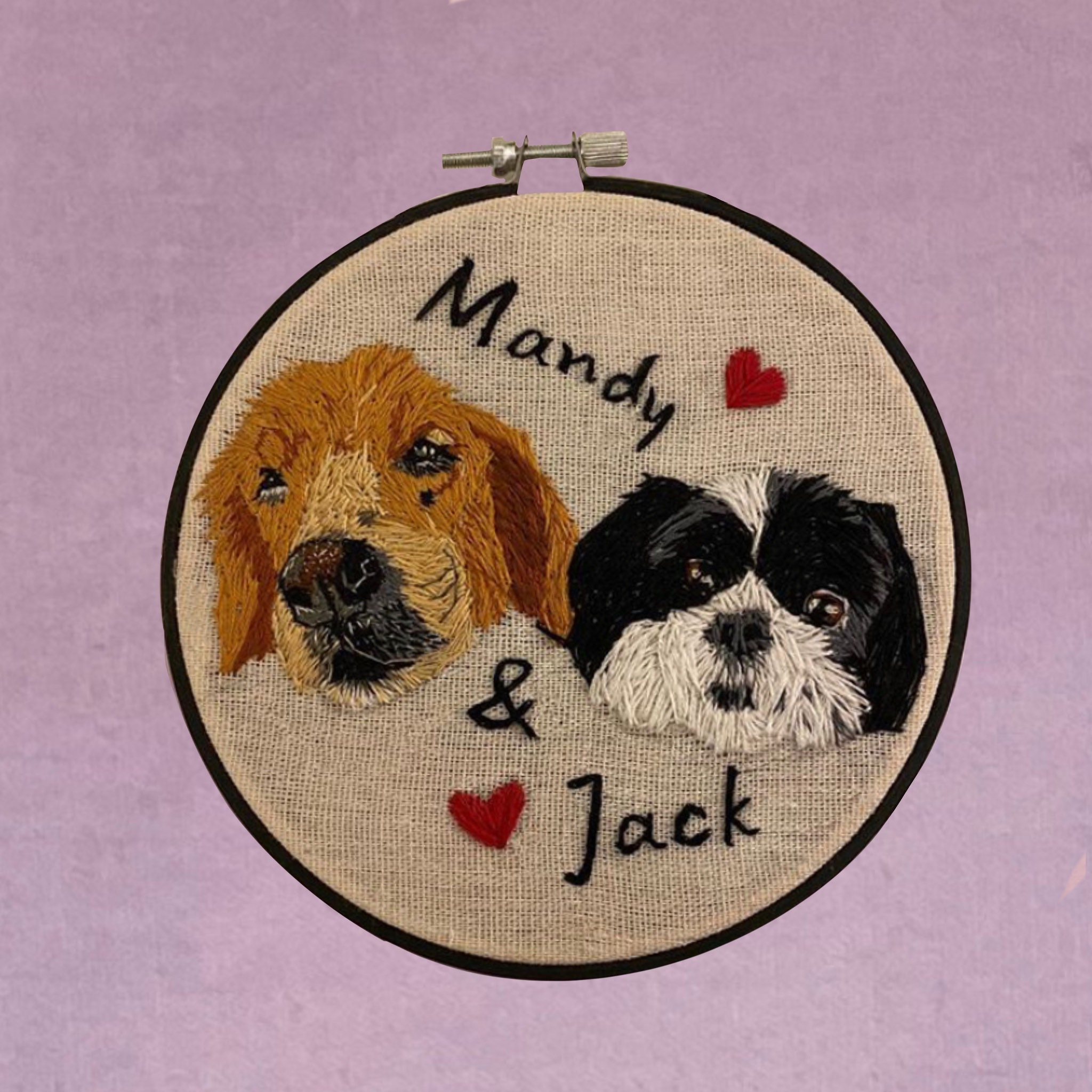 Custom Multiple Pet Embroidery / Custom Dog Embroidery / Etsy