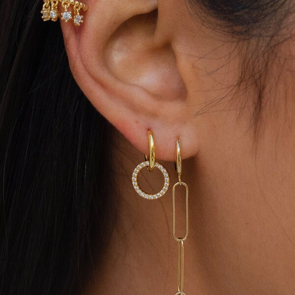 Etsy double hoop earrings clearance