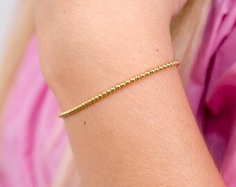 Ball bracelet, Minimalist bracelet, Bead gold bracelet, Dainty bracelet