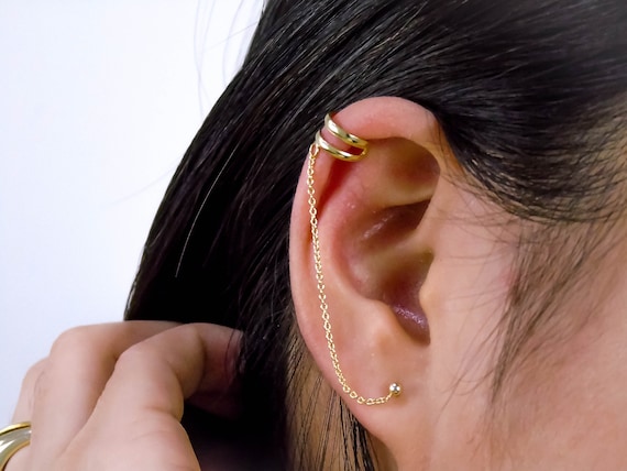 Ear cuff chain earrings outlet