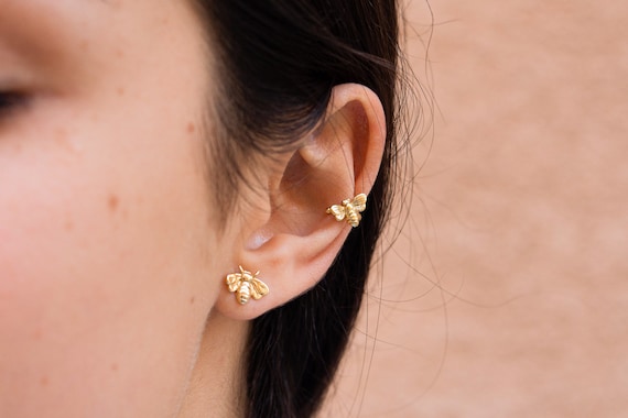 Bumble Bee Ear Cuff Ear Cuff No Piercing Bee Earrings Conch