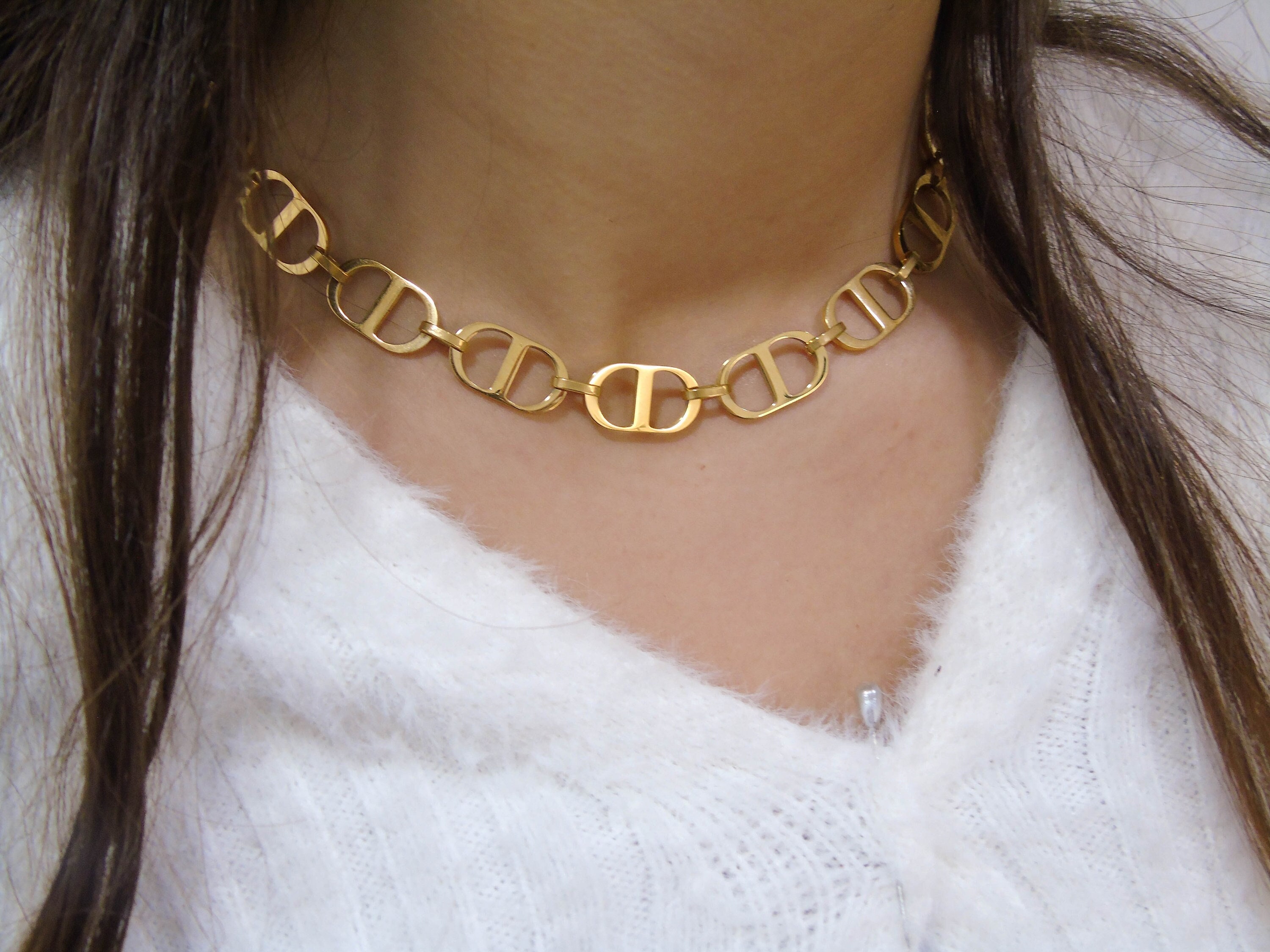 Chain Choker Gold Chain Dior Petit Cd Necklace 30 Montaigne Short