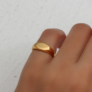 Personalized ring, Minimalist ring, Oval signet ring, Personalized Jewelry, Simple ring