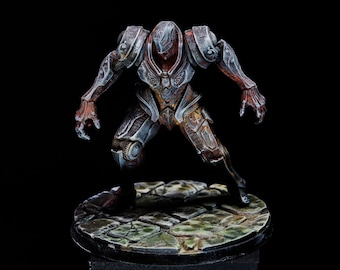D&D Construct fighter miniature from lord of the print | Dungeons and dragons | Custom hand paint job | Custom 3D printed painted DnD mini