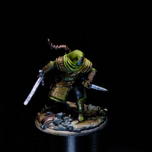 Miniatura de pícaro ladrón humano de D&D, mazmorras y dragones, pintada a mano, trabajo de pintura personalizado, miniatura de resina impresa en 3D para modelos Heroquest DnD