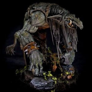 DND troll miniature DnD Giant swamp troll mini painted for Dungeons and Dragons  hand painted models Heroquest pathfinder TTRPG